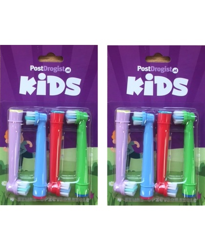 Universele opzetborstel for kids / Opzetborstels voor kinderen passend op Oral-B 8 stuks
