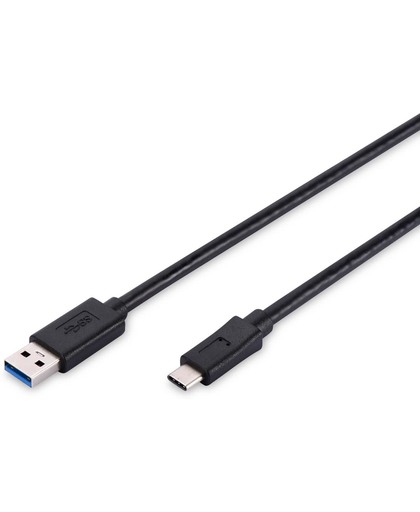 ASSMANN Electronic USB C/USB A 1.8m 1.8m USB A USB C Mannelijk Mannelijk Zwart USB-kabel