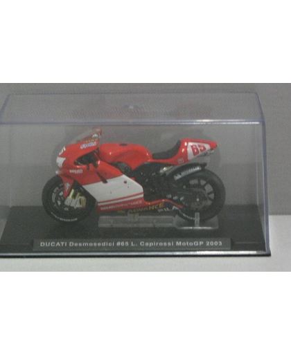 Ducati Desmosedici #65 L. Capirossi MotoGP 2003 1:24 IXO Models Rood RAB067