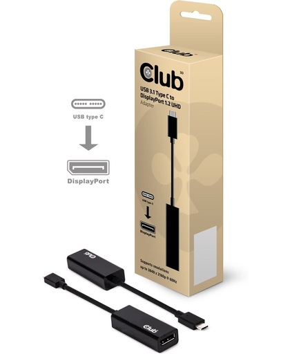 CLUB3D USB 3.1 Type C to DisplayPort1.2 UHD Adapter