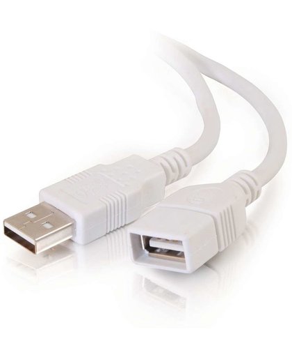C2G 2m USB 2.0 A mannelijk naar A vrouwelijk verlengkabel - wit USB-kabel