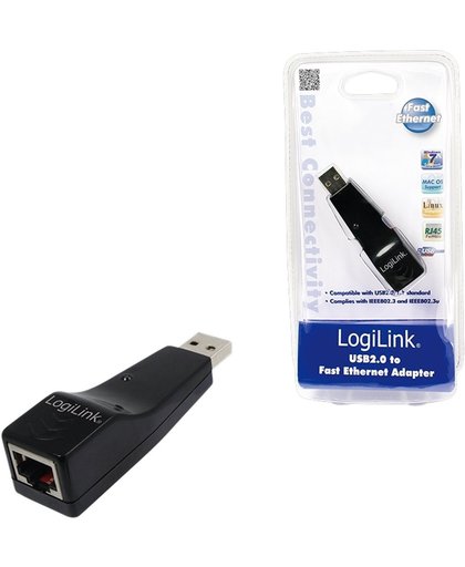 LogiLink Fast Ethernet USB 2.0 Adapter 100Mbit/s netwerkkaart & -adapter
