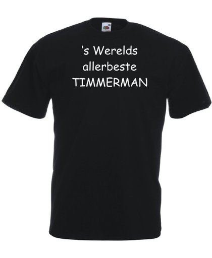 Mijncadeautje T-shirt - 's Werelds beste Timmerman - - unisex - Zwart (maat 3XL)