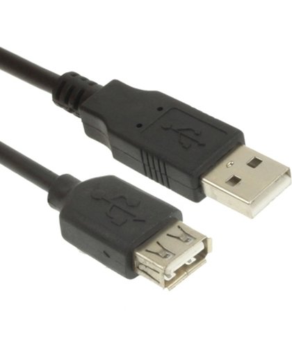 USB 2.0 A mannetje naar A vrouwtje verleng kabel, Lengte: 1.5 meter (zwart)