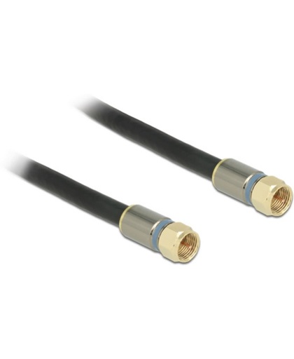 DeLOCK 88949 7.5m F plug F plug Zwart coax-kabel