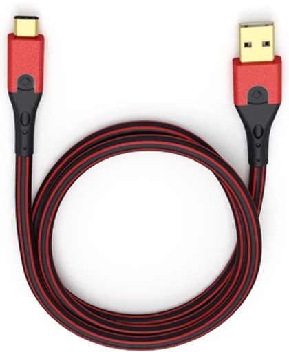 OEHLBACH Evolution C3 3m USB A USB C Mannelijk Mannelijk Zwart, Rood USB-kabel
