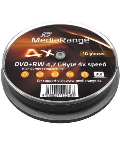 MediaRange MR451 4.7GB DVD+RW 10stuk(s) lege dvd