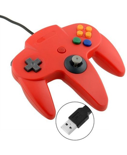N64 | Nintendo 64 controller met USB aansluiting voor o.a. je Raspberry Pi| 1 stuk | Rood