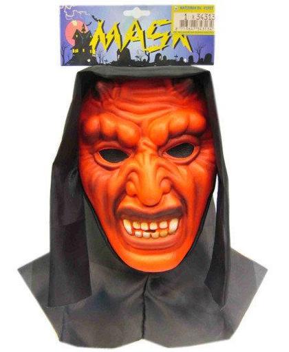 Vynil masker duivel met doek