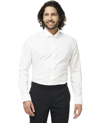 OppoSuits White Knight Overhemd voor Heren (Wit) - Zakelijke en Vrijetijds Overhemden voor Mannen, Meerdere Kleuren Beschikbaar