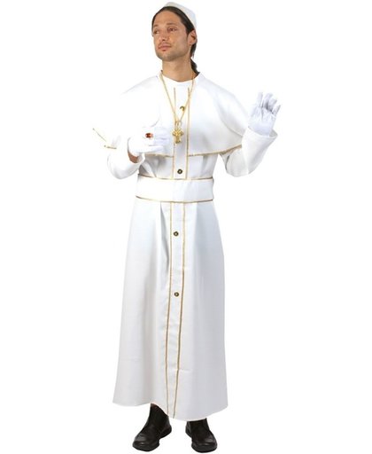 Wit Paus kostuum met solideo 56-58 (xxl)