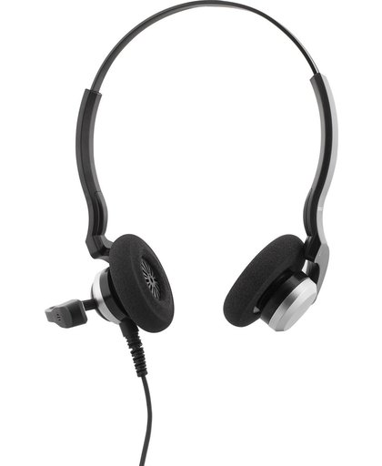 DELTACO HL-71 Professional Business USB headset 28mm drivers met ruisonderdrukking in microfoon 1,8 m USB kabel en uitgebreide afstandsbediening zwart