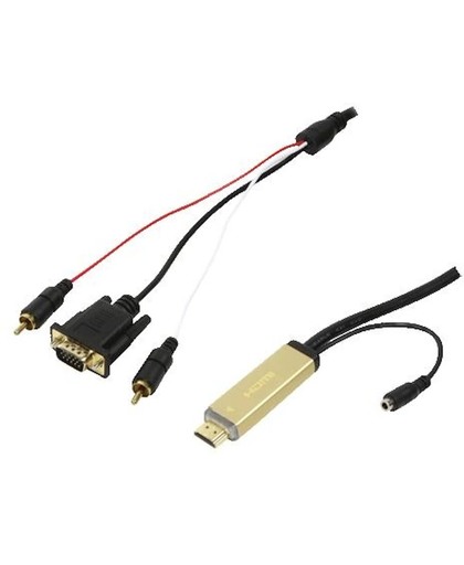 LogiLink - HDMI naar VGA met Audio - 2 m - Zwart