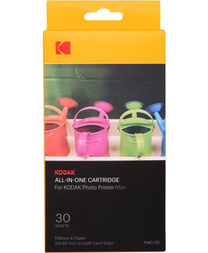 Kodak Dyesub Cartridge - geschikt voor Mini Printer 2 en Minishot camera - 30 stuks fotopapier