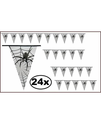 24x Vlaggenlijn spin in web