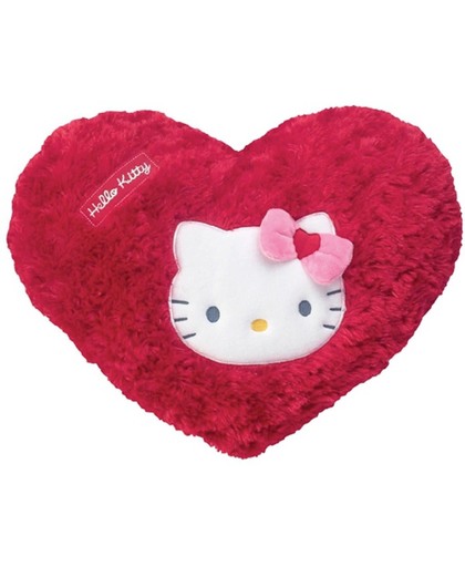 Rode hartjes kussen Hello Kitty