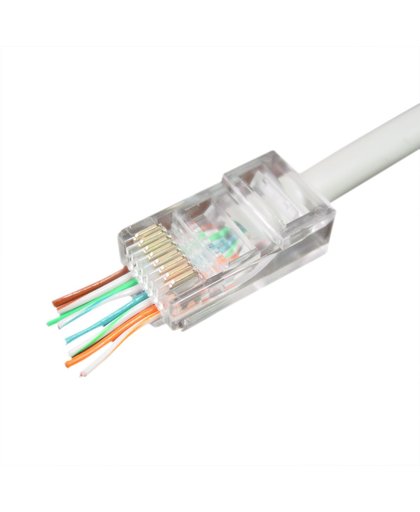 Cablexpert RJ45 krimp connector met doorsteekmontage voor CAT6 UTP kabel - 50 stuks