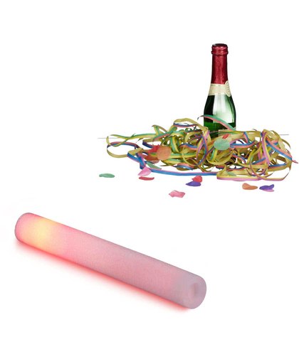 relaxdays - LED lichtstaaf - foamstick met 3 LED - foam stick party - multicolor