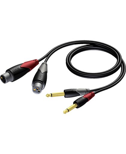 Procab CLA707 2x XLR (v) - 2x 6,35mm Jack (m) audiokabel - 2 meter