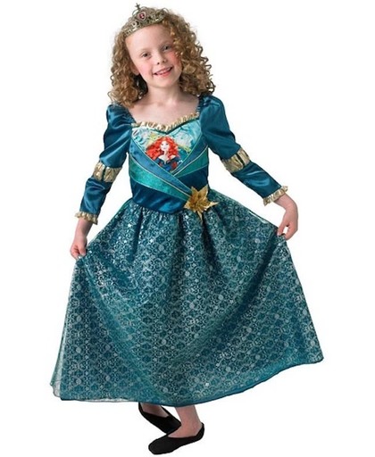 Disney Prinsessenjurk Merida Brave Shimmer - Kostuum Kind - Maat 116/122