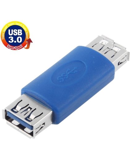 Super USB 3.0 snelheid vrouwtje naar vrouwtje Type A Kabel Adapter (blauw)