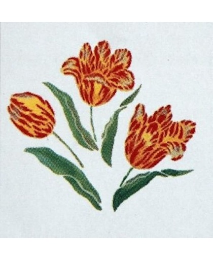 Verfsjabloon Klassieke tulpen. 35 x 40 cm