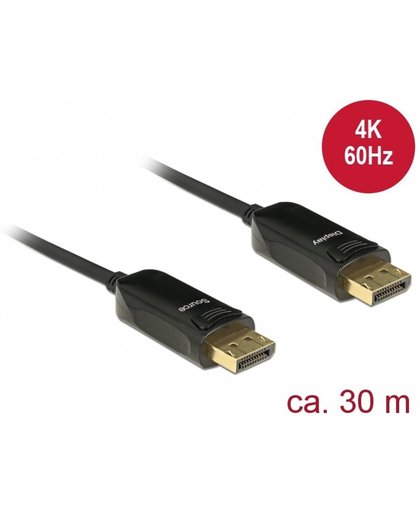 Delock actieve optische kabel 1,2 Displayport male naar Displayport male 4K 60 Hz 30 m