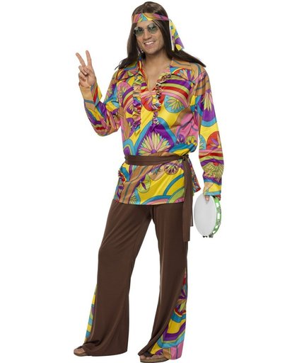Cool hippie pak voor mannen  - Verkleedkleding - Medium