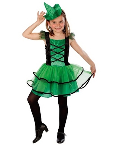 Halloween Groen heksenjurkje voor meisjes 120-130 (7-9 jaar)