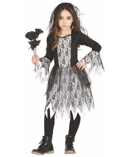 Halloween - Halloween bruid kostuum voor meisjes - horror jurkje 7-9 jaar (122-134)