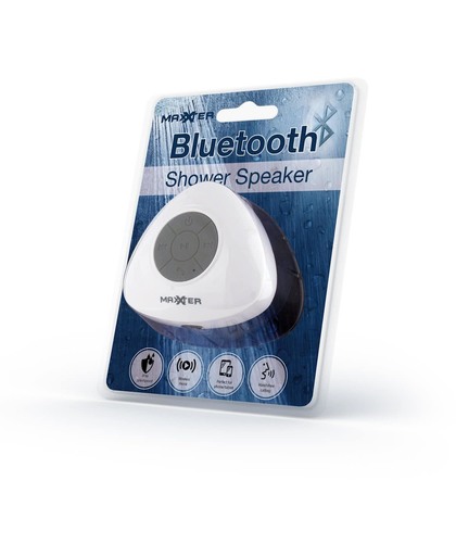 Maxxter Douche Speaker | Bluetooth Luidspreker met zuigap | Wit