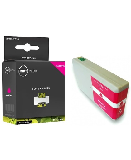 Inktmedia® -Inktcartridge - Alternatief voor de Epson T7013 Cartridges  Magenta eiffeltoren serie  inktmedia® huismerk