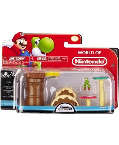 Super Mario Bros Microland Playset - Layer Cake Desert with Yoshi