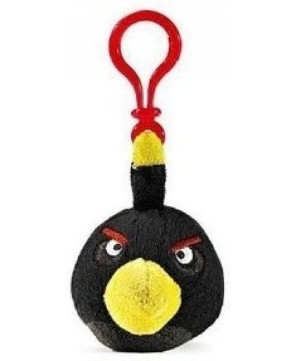 Angry Birds Pluche Backpack Clip - Black Bird