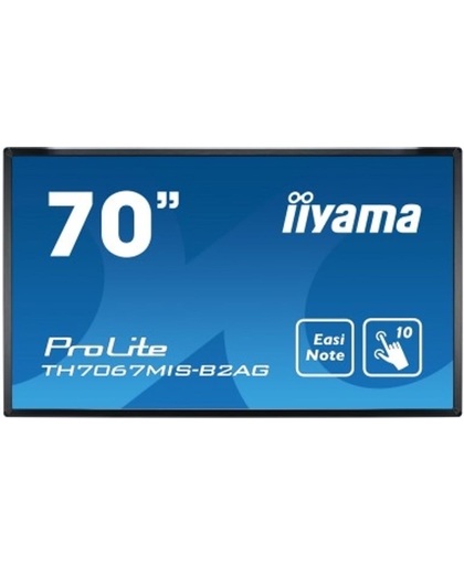 iiyama ProLite TH7067MIS-B2AG 69.5" 1920 x 1080Pixels Multi-touch Multi-gebruiker Zwart touch screen-monitor