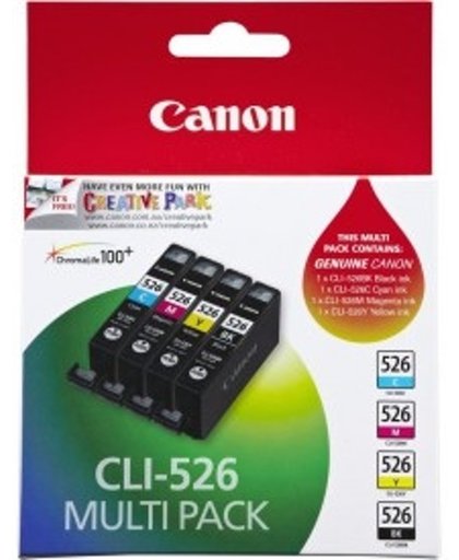 Canon CLI-526 C/M/Y/BK inktcartridge Zwart, Cyaan, Geel, Magenta
