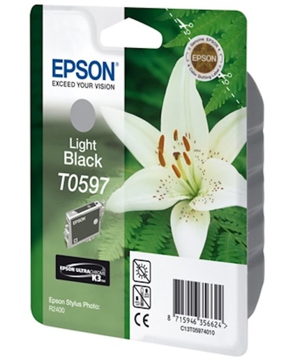 Epson inktpatroon Light Black T0597 Ultra Chrome K3 inktcartridge