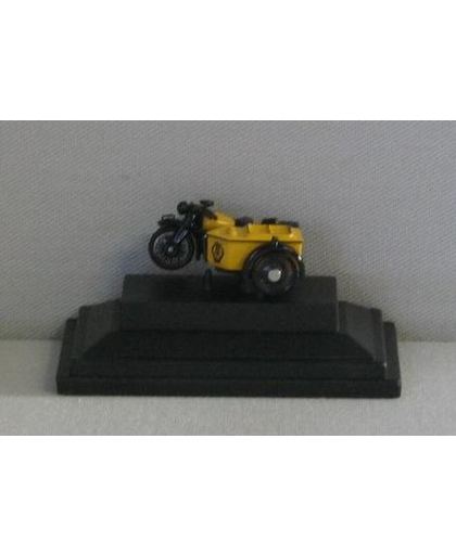 BSA Motorcycle and Sidecar 1:76 Oxford Zwart / Geel 76BSA001