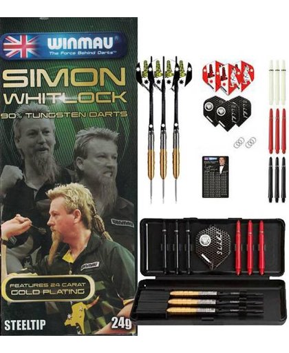 Simon Whitlock 90% Gold Plated Dart-Set