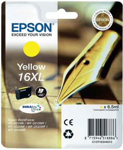 EPSON 16XL inktcartridge geel high capacity 6.5ml 450 paginas 1-pack RF-AM blister multi tag