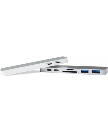 Hyper DUO USB C adapter voor MacBook Pro - Zilver