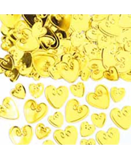 Tafelconfetti goud harten