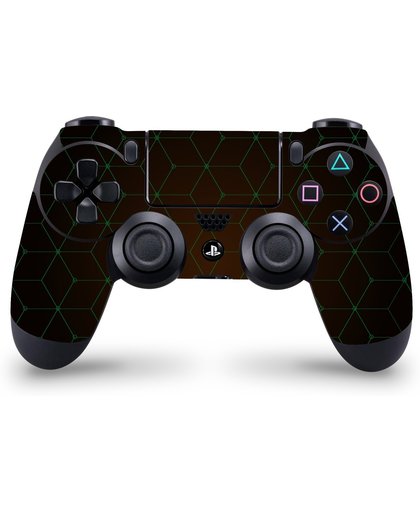 Playstation 4 Controller Skin Hexagon Groen- PS4 Controller Sticker