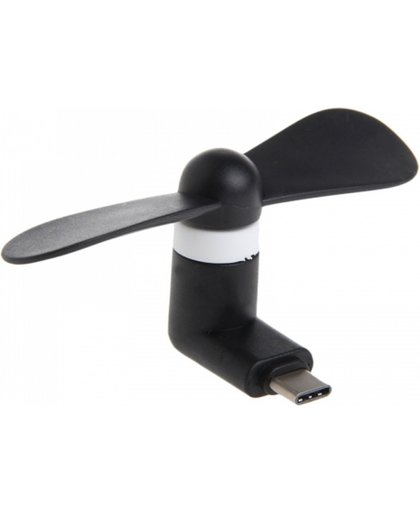Kleine ventilator voor op mobiele telefoon Zwart  Micro USB aansluiting  Geschikt voor Android telefoons - Underdog Tech