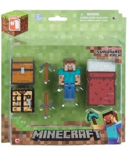 Minecraft Action Figure: Steve Survival Pack