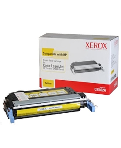 Xerox Gele toner cartridge. Gelijk aan HP CB402A. Compatibel met HP Colour LaserJet CP4005