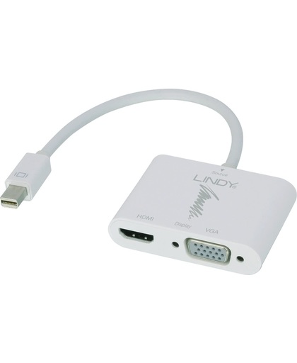 Lindy 41070 Mini DisplayPort VGA, HDMI Wit kabeladapter/verloopstukje
