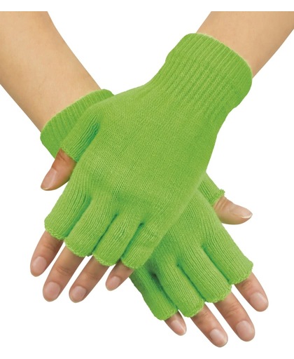 Vingerloze handschoenen neongroen