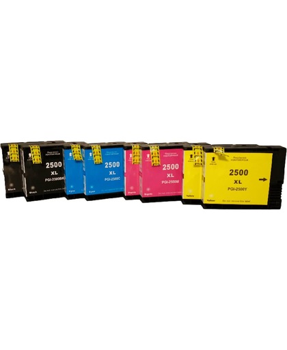 Compatibele inkt Canon PGI2500XL  2X BK/C/M/Y(8P) - Pigment ink