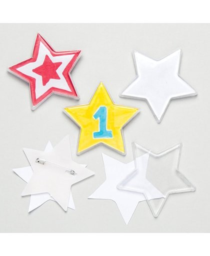 Sets met stervormige buttons voor kinderen - Creatieve knutselset voor kinderen (10 stuks per verpakking)